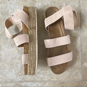 Forever 21 Tan Platform Sandals